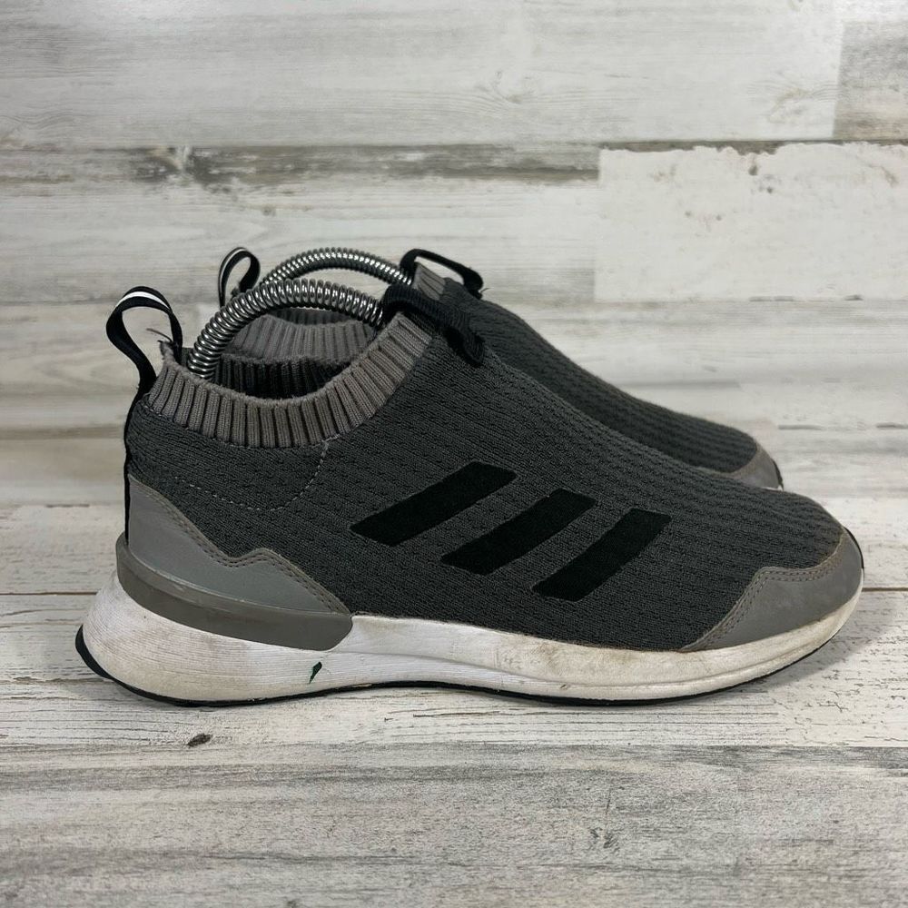 Adidas Womens Rapidarun Slip On‎ Running Sneakers Athletic Shoes Gray Size 6.5